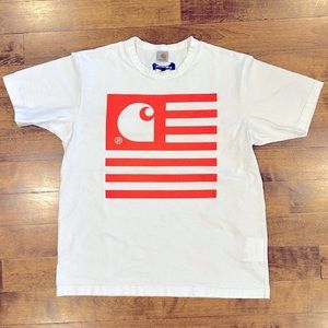COMMES des GARÇON x Junya Watanabe x CARHARTT White T-Shirt Size MEDIUM